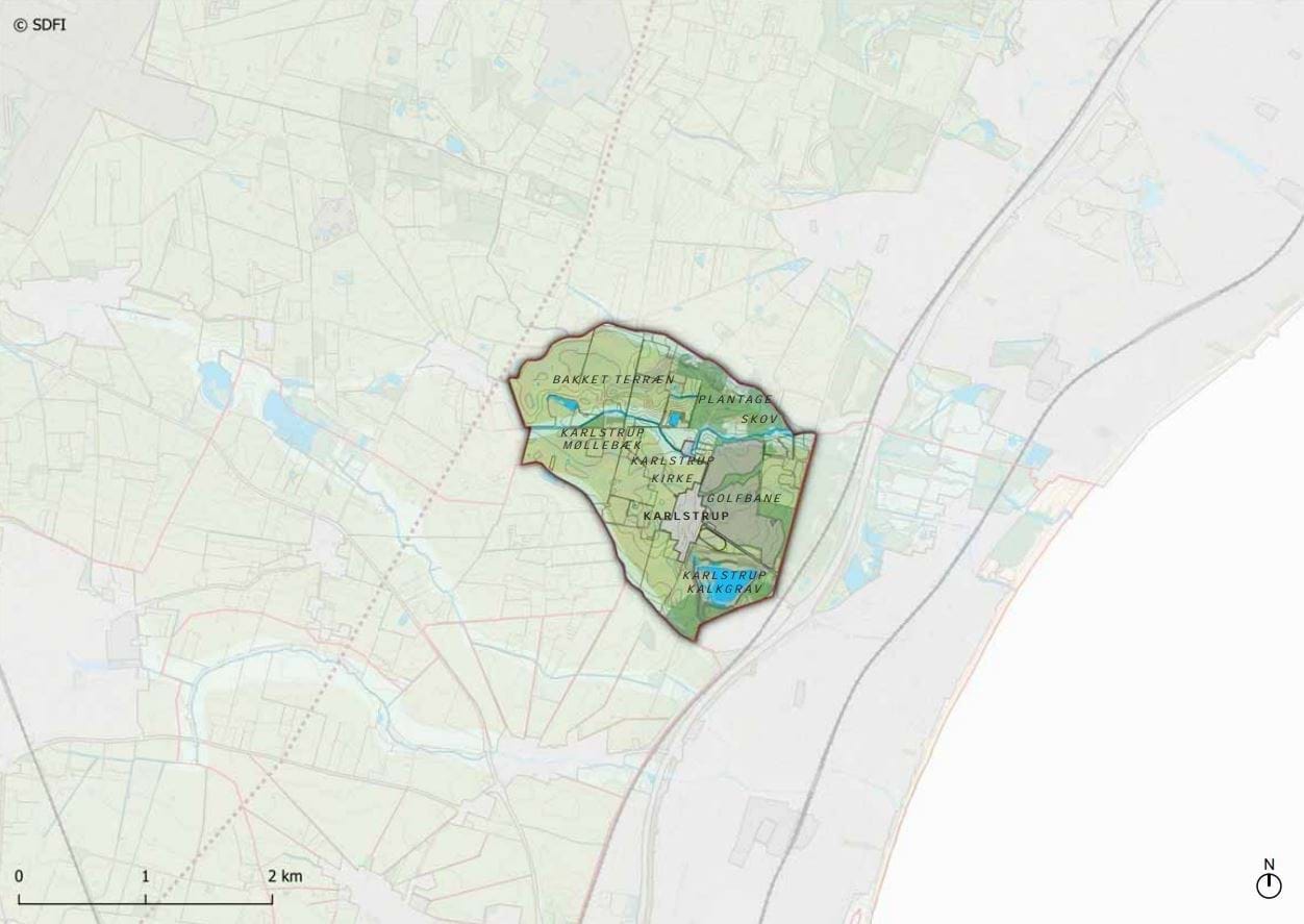 figur der viser Karlstrup mosaiklandskab